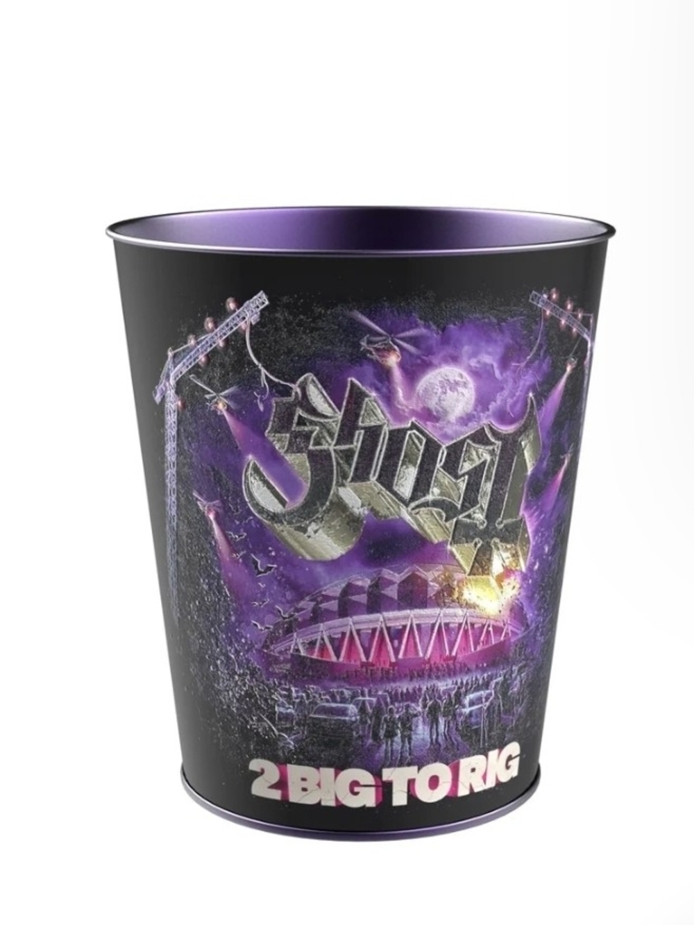 NEW Ghost: 2 Big To Rig Concert Film 130oz Popcorn Bucket - Metal - Rare